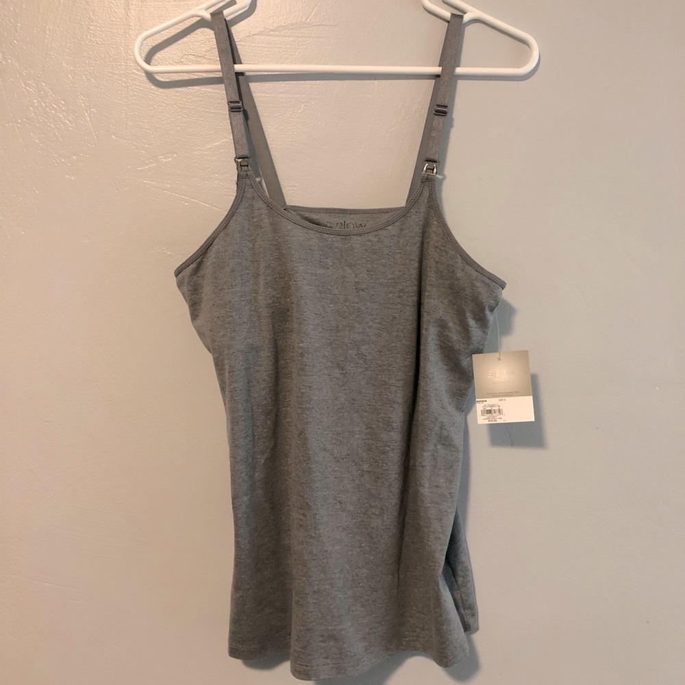 🌸 a:glow maternity nursing shelf cami tank top